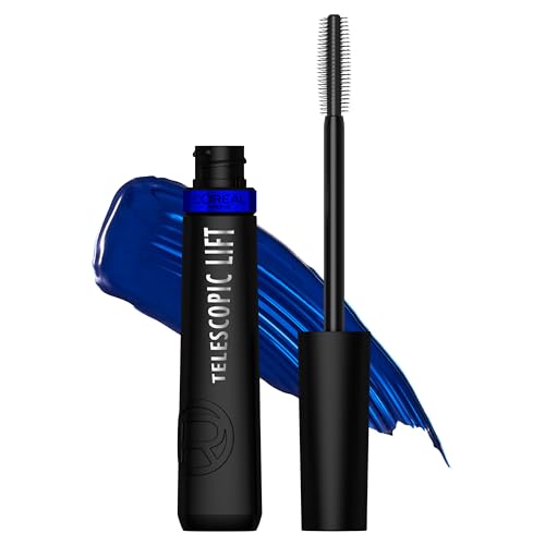 L'Oreal Paris Telescopic Lift Mascara Stellar Blue – Lengthening & Volumizing Waterproof Eye Makeup 0.33 fl oz