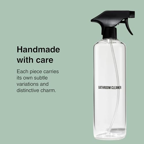 Public Goods Bathroom Cleaner Refill & Glass Spray Bottle | Refill Concentrate for Toilets, Tile, Showers | Cruelty Free | Scented w/Lemon Rosemary Essential Oils | 3 Pack - 24 Oz Diluted