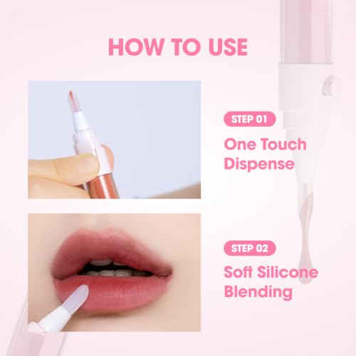 INTWONI Glassy Glow Lip Stain Tint 02 Berry Long Lasting Lip Velvet