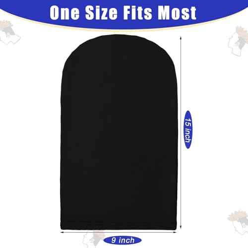 8 Pieces Unisex Dreadlock Cap Dreadlock Spandex Cap Long Hair Dreads Head Wrap Sleep Bonnet Full Cover for Men, 15 x 9 Inch (Black)