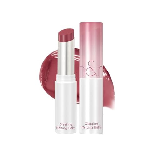 rom&nd GLASTING MELTING BALM 07 Mauve Whip | Hydrating Lip Gloss Stick for Juicy, Crystal-Clear Shine | Non-Sticky, Buildable Sheer Tinted Lip Balm