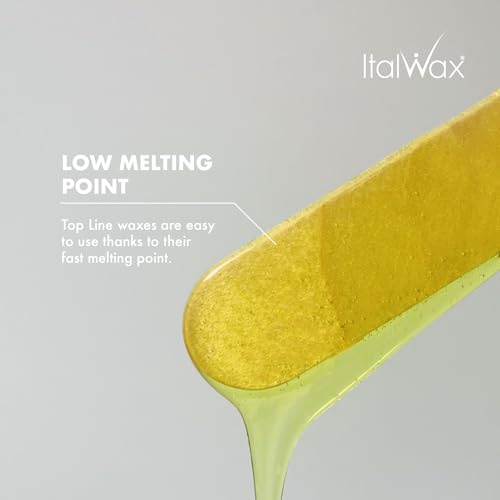 Italwax Top Line Argan Hard Wax Beads 1.65 lb (750 g) ? Fast-Setting Transparent Jelly Wax Enriched with Argan Oil, Floral Scent, Strong Grip for Face & Underarms, Professional Use ? Made in Italy