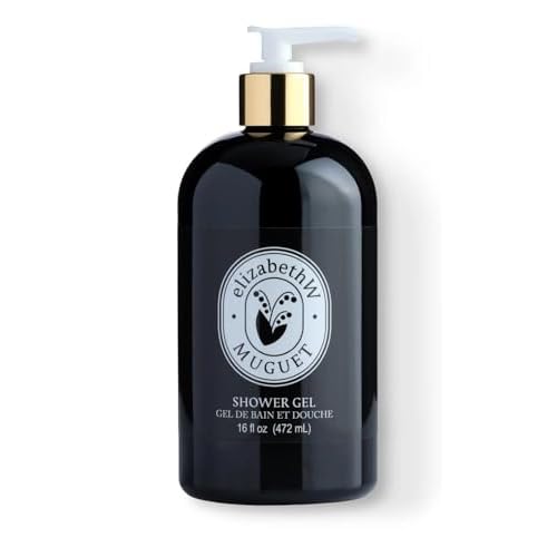 elizabeth W Muguet Bath and Shower Gel, 16 Fluid Ounces, Clear