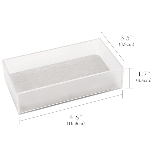 LUEXBOX Acrylic Electric Razor Holder, Electric Shaver Stand Base with Diatomite Drying Stone, Bathroom Drawer Organizer with Drainage Hole for Razor and Brush
