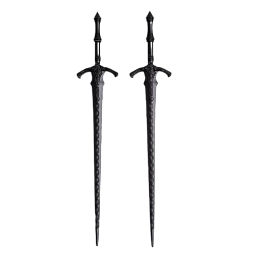 Viking Hair Sticks Set – Retro Metal Sword Hair Pins for Thick Hair