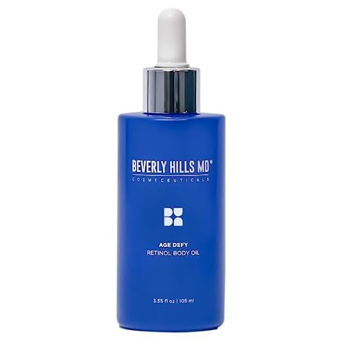 Beverly Hills MD Age Defy Retinol Body Oil- Reduce Wrinkles, Lift, Firm & Tighten Skin w/Marula- Hydrate Crepey Skin & Support Collagen- Anti-Aging for Sagging Skin- Chest, Neck, Arms, Hands, Thighs
