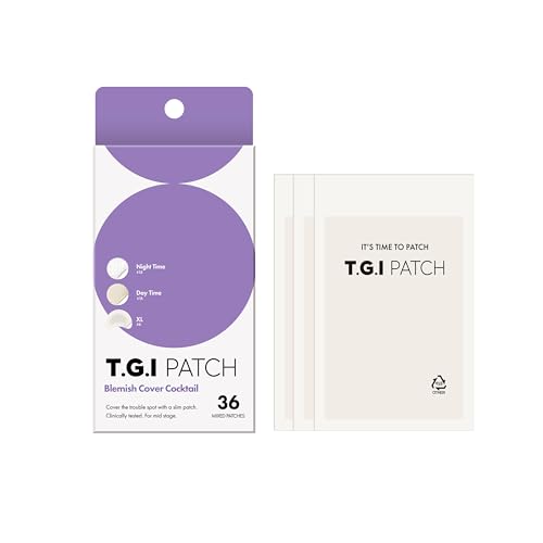 TGI PATCH] Blemish Cover Cocktail - Hydrocolloid Patches for Mid-Stage Pimples and Zits (36pc) 15+15+6