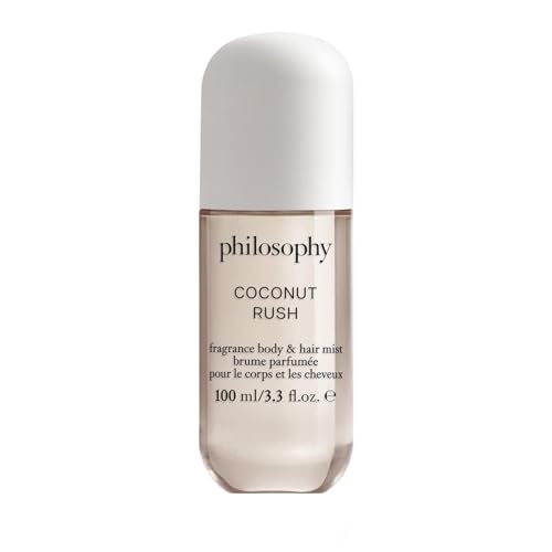 Philosophy Coconut Rush Body & Hair Mist 3.3oz Long-Lasting Fragrance with Vanilla & Pistachio