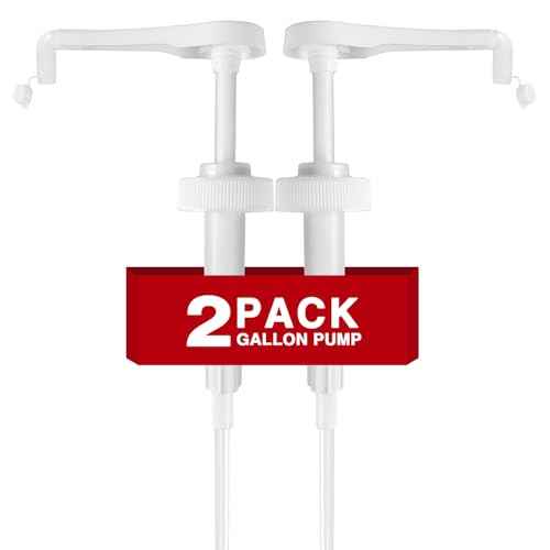 2 Pack Leak Proof Gallon Jug Pump Dispenser, 38-400 Pump for Gallon Jug - Lotion Gallon Shampoo Pump Top Replacement, 7.5cc Per Pump Fits 1 Gallon Bottle 64oz 128oz Shampoo Laundry Containers