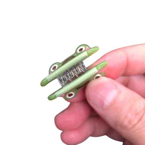 Novelty Mini Frog Hair Clip,Acetate Hair Claw,Small Hair Clips for Women,Pack of 2