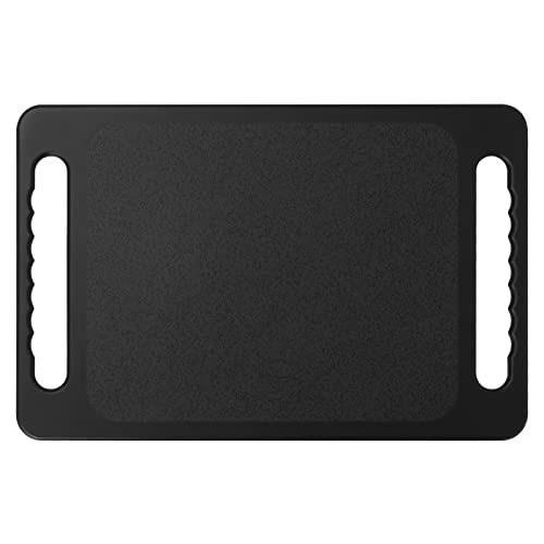 Drop-Proof Hand Mirror with Double Handle, Large Rectangular Hand held Mirror -(16"x10") Largehand Mirrors with Handle for Salons and Beauty Salons, Light Hair(Black)