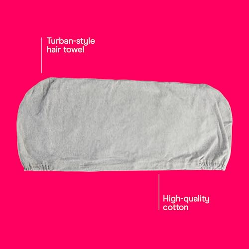 Conair Cotton Hair Towel Wrap, Ultra-Absorbent Hair Plop, Pack of 2