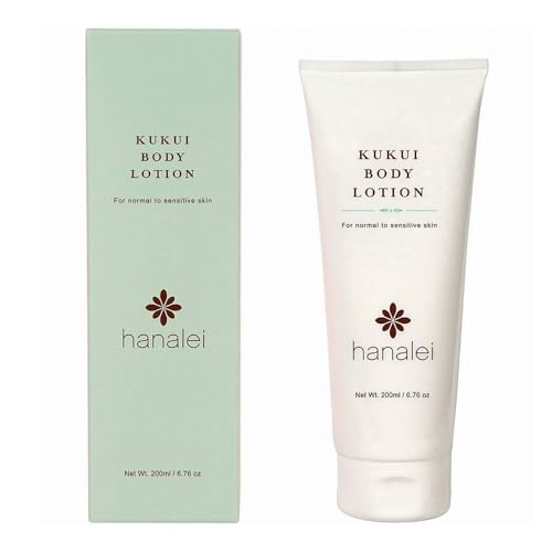 Hanalei Cruelty-Free and Paraben-Free Kukui Body Lotion – Dye-Free Moisturizer with Kukui Nut Oil, Shea Butter, and Jojoba Oil – for Nourished Hydrated Skin – Made in USA – Full Size (200 ml)