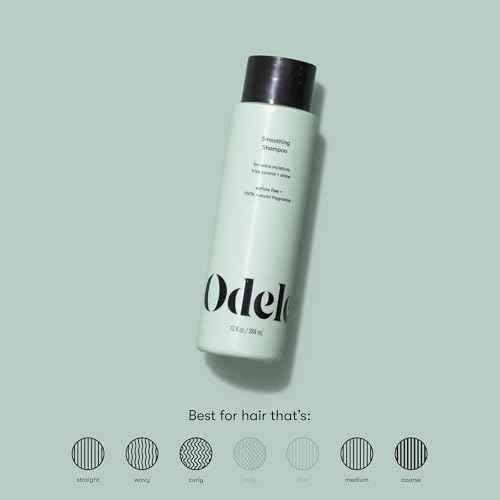 Odele Smoothing Sulfate-Free Shampoo for Extra Moisture, Frizz Control, Shine, and Straight to Curly Hair Types, 13 Fl Oz