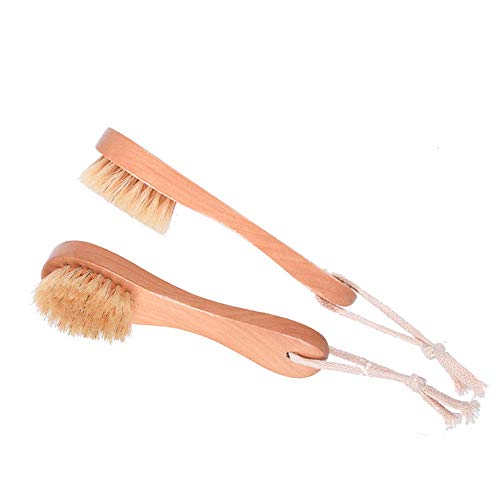 Natural Bristle Facial Brush with Wooden Handle (Pack of 2)
