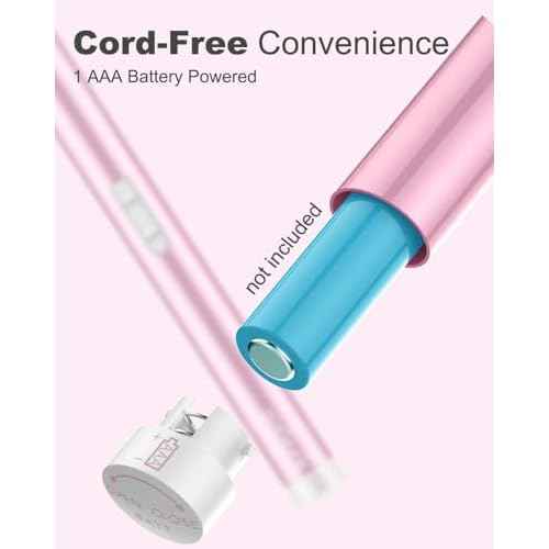 Eyebrow Trimmer, Facial Hair Trimmer Precision Detailer with Rinseable Blade, Battery Powered Double-Sided Eyebrow Razor with Comb, Compact Pen-Size Safe Painless Shaver for Chin Peach-Fuzz