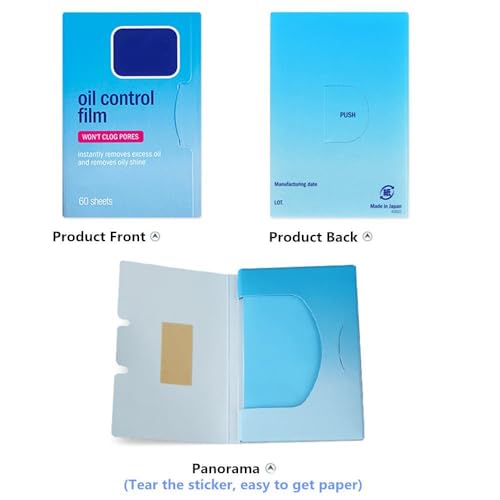 5 Packs Oil Blotting Papers for Face (300 Sheets) - Oil Absorbing Blotting Sheets for Oily Skin, Makeup-Friendly & Portable Oil Wipes
