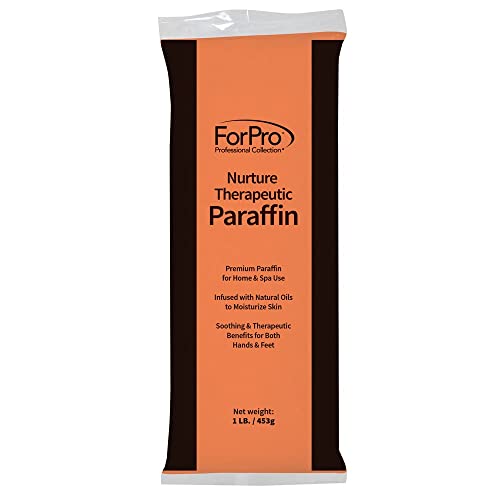 ForPro Professional Collection Nurture Paraffin Wax Refill, Peach Vanilla, Six 1-Pound Paraffin Blocks, Non-Greasy, Moisturizing for Soft & Healthy Skin, 6 Lbs