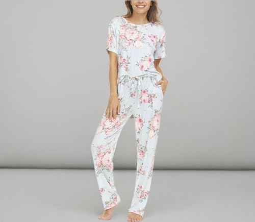 Flora Nikrooz Women 2-piece Super Soft Pajama Set (XX-LARGE, BLUE)