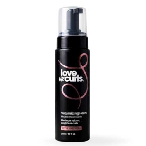 Love Ur Curls Volumizing Curl Mousse - Lightweight Anti-Frizz Foam, 7.3 oz