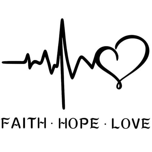 6 Sheets Waterproof Temporary Tattoos Faith Hope Love Cross