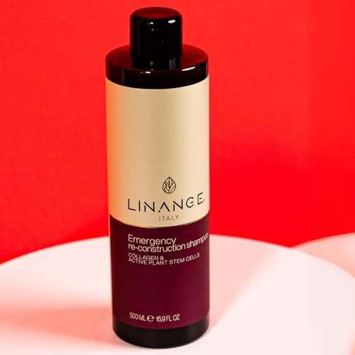 Linange Emergency Reconstruction Shampoo & Mask Set for Damaged Hair, 2 x 16.9 oz