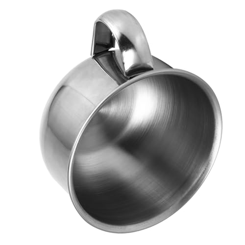 Shaving Soap Bowl, Shaving Mug, Stainless Steel Soap Bowl with Handle for Man