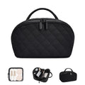 Quilted Makeup Bag Set - Waterproof Cosmetic Organizer for Travel