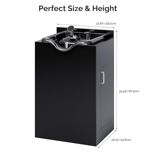 OmySalon Shampoo Bowl Station with Faucet & Headrest