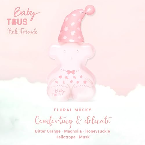 TOUS Baby Cologne - Alcohol-Free Citrus Scent for Boys & Girls, 3.4 Fl Oz