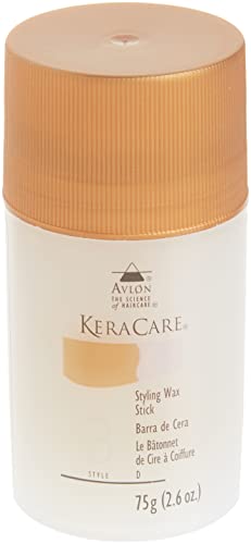 KeraCare Styling Wax Stick - 2.6 ounce - Castor Seed Oil - Hair Wax Stick for Flyaways and Frizz - For All Hair Types - Slicked Back looks, Spikes, Braids, Twists, Tames Flyaways and Frizz, Wigs