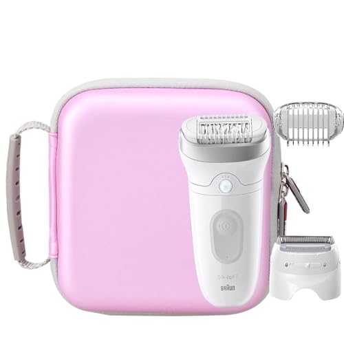 FBLFOBELI EVA Hard Case Compatible with Braun Silk-?pil 7 SE7-041/SE7-141/Silk-?pil 5 5-620/5 SE5-230/Silk-?pil 9 9-890/9 9-880/9 9-720 Epilator Facial Hair Removal (Purple)