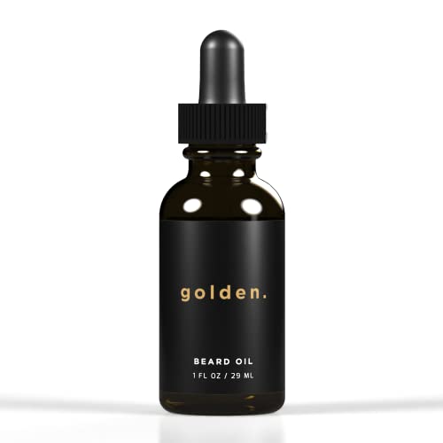 Golden Grooming Beard Oil for Men | Hydrating & Conditioning with Castor Oil, Jojoba Oil, and Olive Oil | Fresh Scent | 1oz