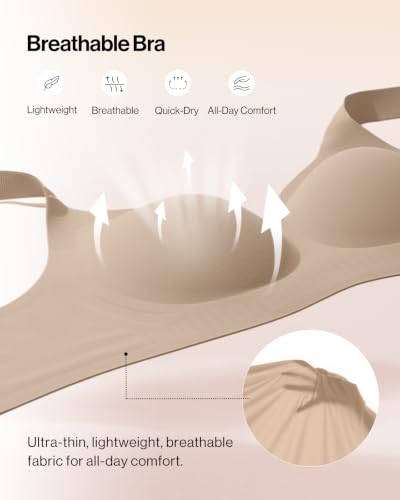 Ubras Wireless Soft Support Bra with Wide Straps - Seamless Comfort