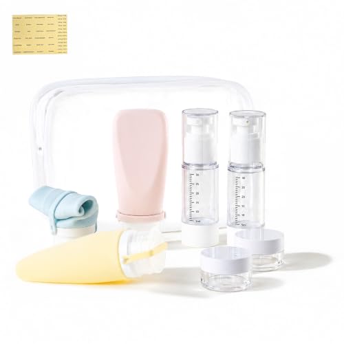TSA Approved Travel Bottles Set with Clear Toiletry Bag