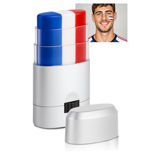 LYBHDAFA Red White and Blue Face Paint Stick 1PCS - USA Themed Body & Face Paint