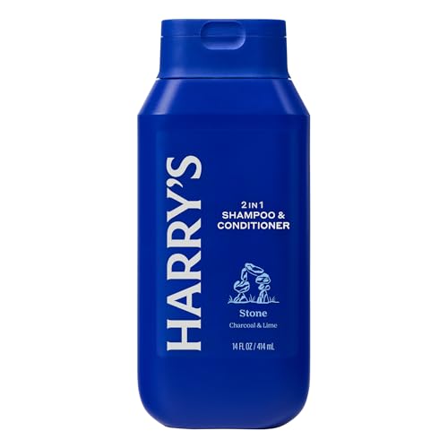 Harry's Men's 2 in 1 Shampoo and Conditioner for All Hair Types - New Stone Scent - (3 Pack) 14 fl oz - No Parabens or Sulfates