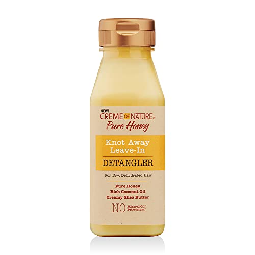 Creme Of Nature Leave In Conditioners With Honey, Coconut Oil And Shea Butter, Pure Honey Break Up Breakage 8 Oz And Knot Away Detangler 8 Oz