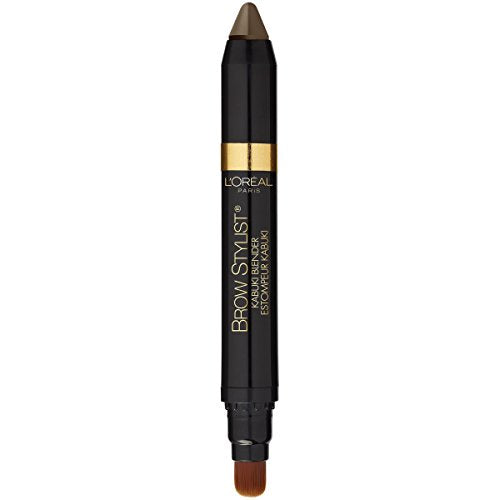 L'Oreal Paris Brow Stylist Kabuki Blender Brow Crayon, Blonde, 0.05 oz.