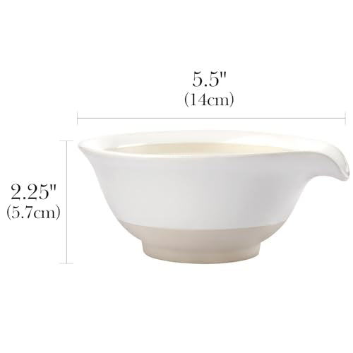 Linkidea Ceramic Shaving Bowl, Shaving Soap Lather Mug Cup for Men, Wide Mouth Barber Beard Wet Razor Shave Cream Cup