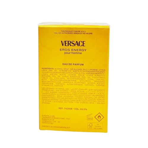 Versace Eros Energy Eau de Parfum Spray for Men - 3.4 oz (100ml)