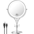 7" Lighted Makeup Mirror 1x/10x Magnification with 3 Color Lights