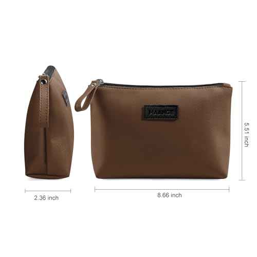 Cosmetic Bags for Women Small Makeup Bag for Purse Pu Leather Makeup Pouch Travel Makeup Bag with Zipper Make Up Bag for Travelling