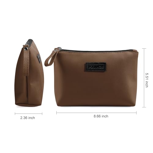 MAANGE Small PU Leather Makeup Bag for Travel & Purse