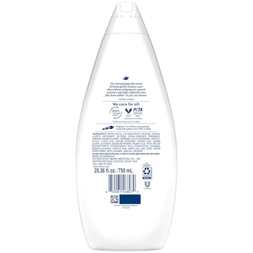Dove Hydrate Body Wash 4-Pack - Moisturizing & Fragrance-Free, 25.36 Fl Oz Each