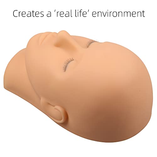 Lash Extension Practice Mannequin Head with 3-Layer Eyelids