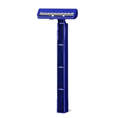 Twin Blade Disposable Razors ? 6 Pack, Individually Wrapped with Safety Caps, Stainless Steel Blades for Men & Women, Ideal for Travel, Hotels, Shelters & Hygiene Kits