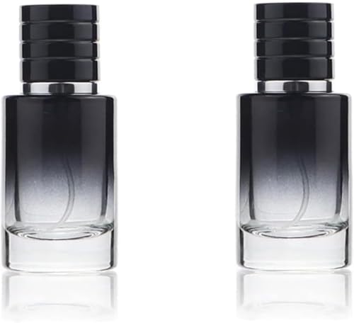2Pcs 30ml Black Glass Perfume Atomizer Spray Bottles