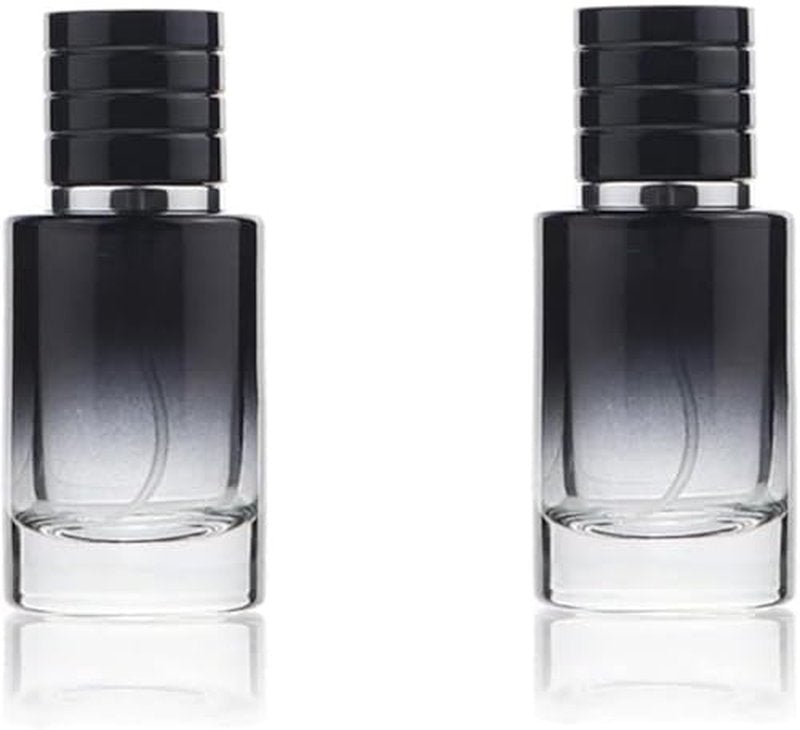 2Pcs 30ml Black Glass Perfume Atomizer Spray Bottles
