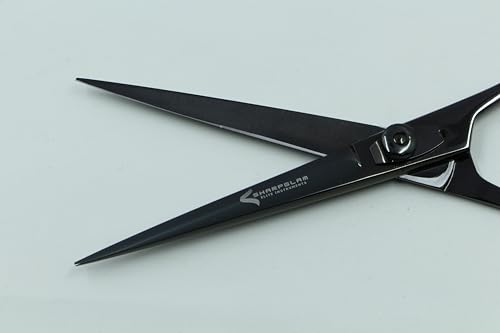 Black 7-inch Professional Hair Cutting Shears - SharpGlam Barber Scissors
